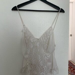 White Lace Fredericks of Hollywood Top